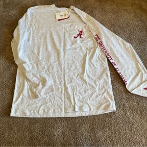 NWT League Gray Alabama Long Sleeve Tee roll ride sz large